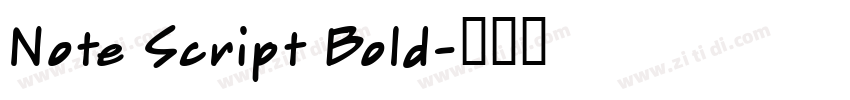 Note Script Bold字体转换
